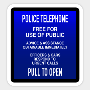 POLICE BOX SIGN Sticker